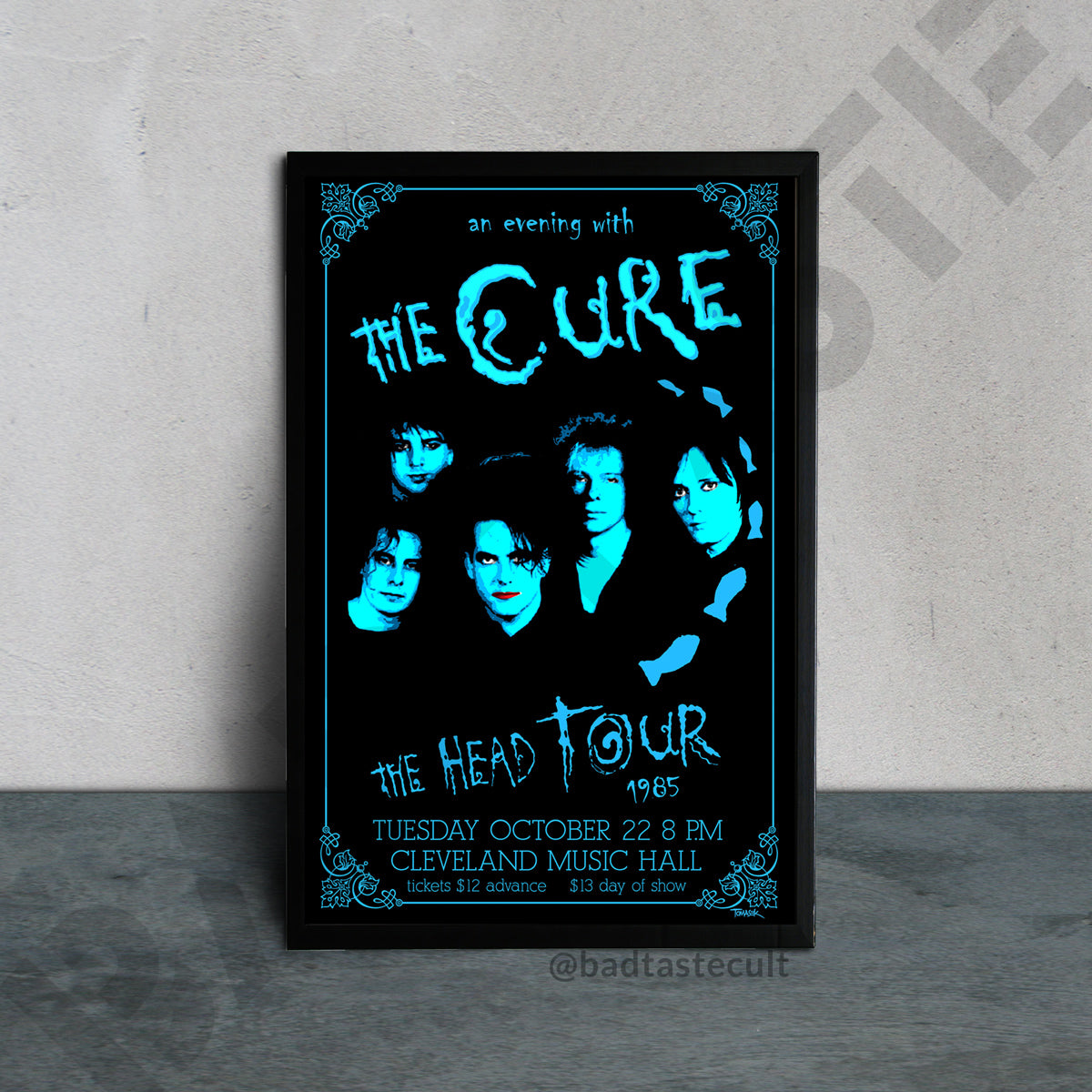 BAD TASTE Concept Store - Cuadro: The Cure 'The Head Tour 1985