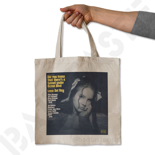 [Tote Bag] Lana Del Rey 'Did You Know That There's a Tunnel Under Ocean Blvd'