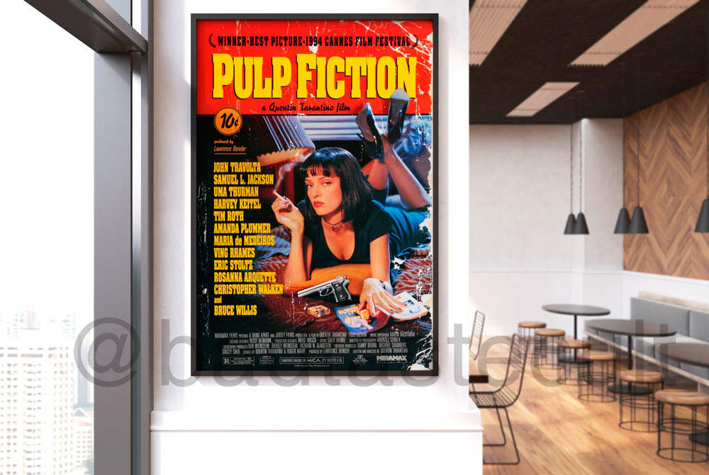 [CUADRO] Pulp Fiction (Dir. Quentin Tarantino, 1994) - Cartel clásico EEUU