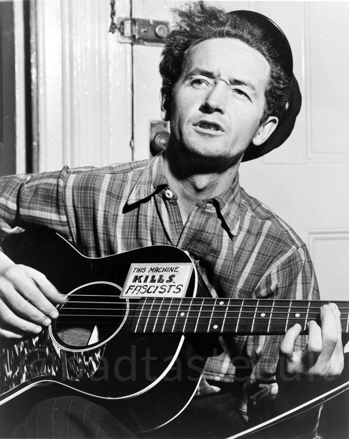 [CUADRO] Woody Guthrie - Foto guitarra 'This Machine Kills Fascists'