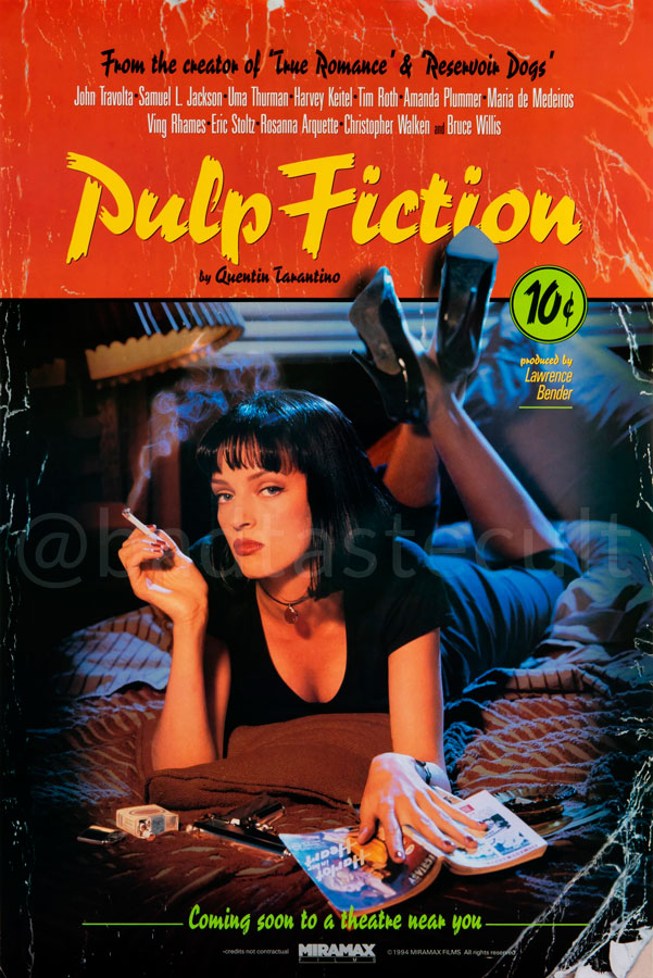 [CUADRO] Pulp Fiction (Dir. Quentin Tarantino, 1994) - Cartel alternativo